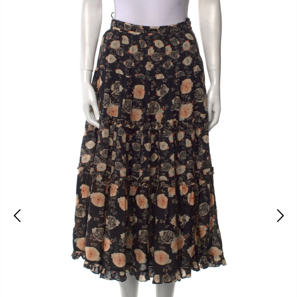 Ulla Johnson Floral print midi length skirt